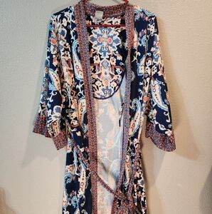 In Bloom Blue Paisley Robe